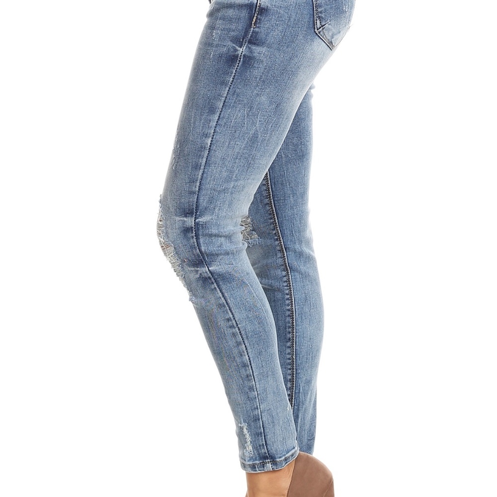 Faded Skinny Ripped Jeans - Picture 2 of 3